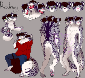 Patreon Commission: Rodney the Cerberus Snow Leopard