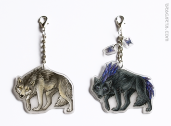 Keychains with wolfs
