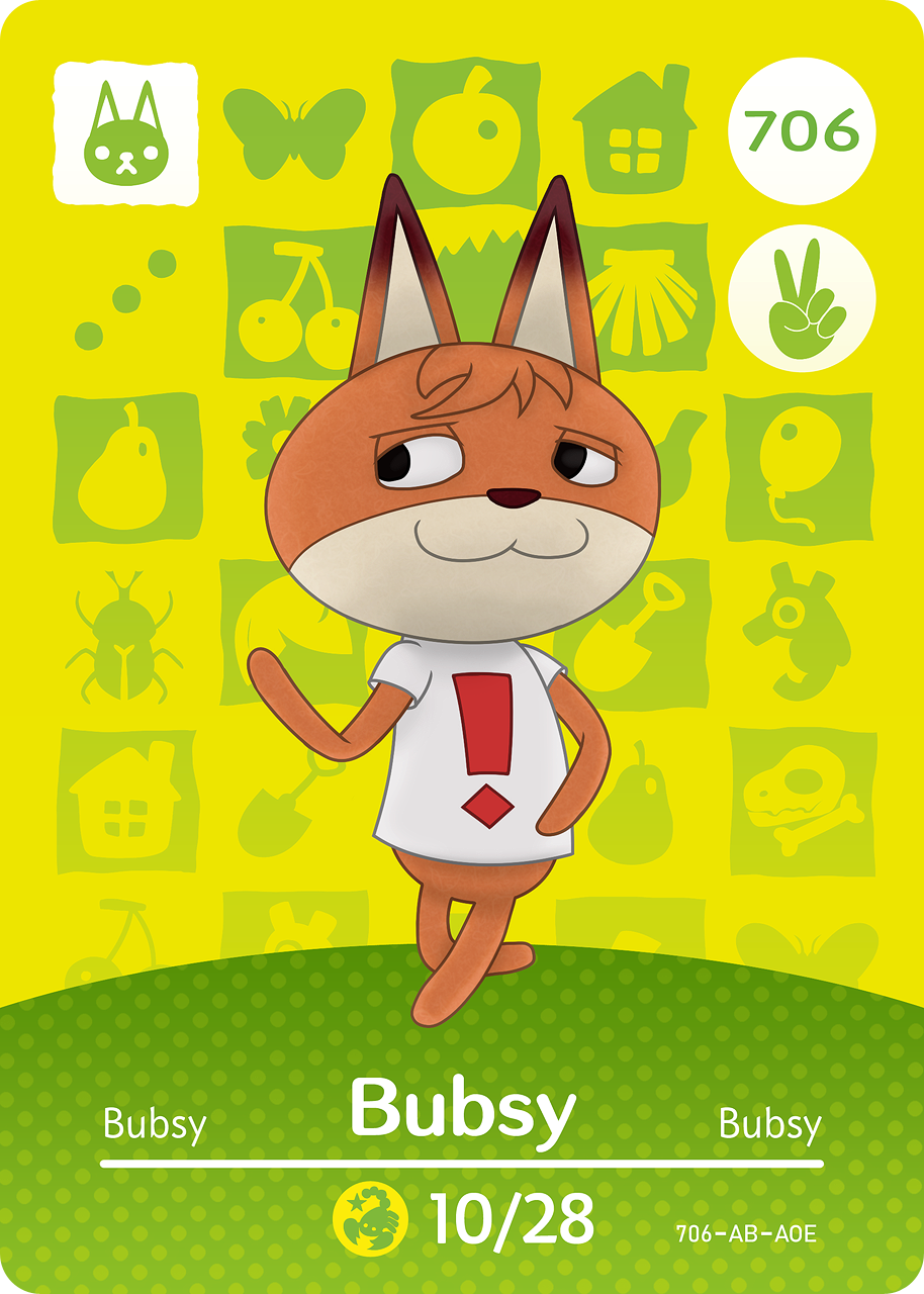 Bubsy the Bobcat's Amiibo card