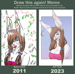 Draw this again meme 2011 to 2023