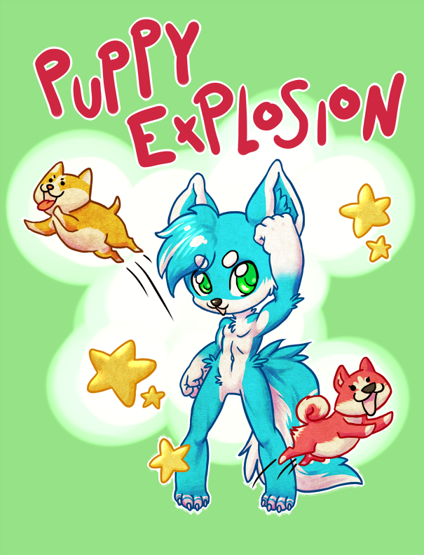 Commission - Puppy explosion