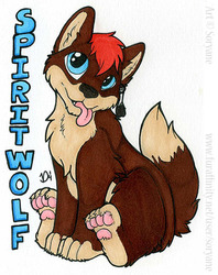 Spirit Wolf - Chibi Badge