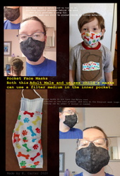 Adult Male and Child's Reusable Masks
