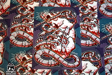 Stitched Rat Art Prints