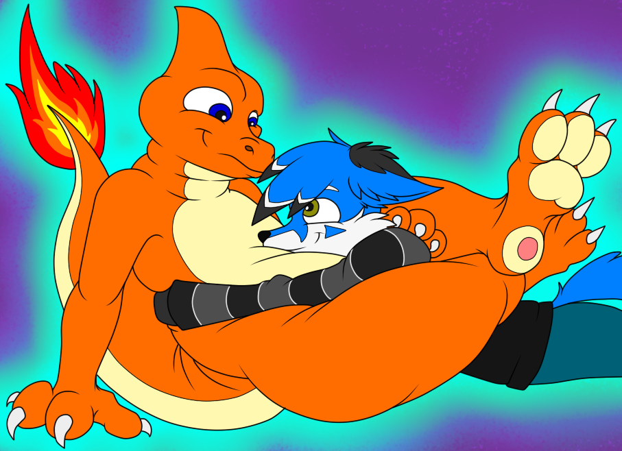 Snuggling Squishy Scales is Super-Satisfying! - by Azzy & Me