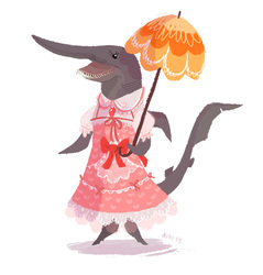 Unusual anthro: Loli shark girl