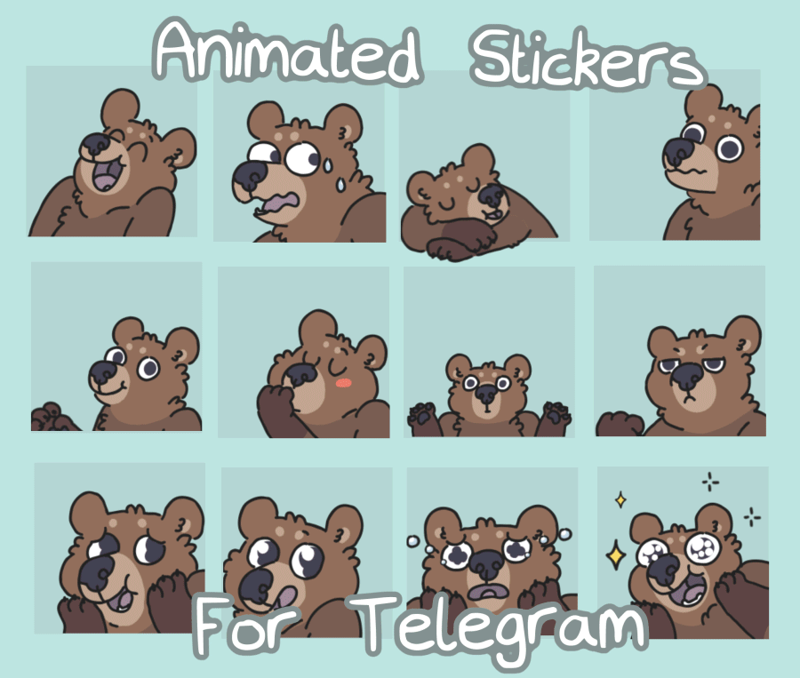 Animated Bear Telegram Stickers [GIF]