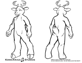Plantigrade Deer - Free Character template