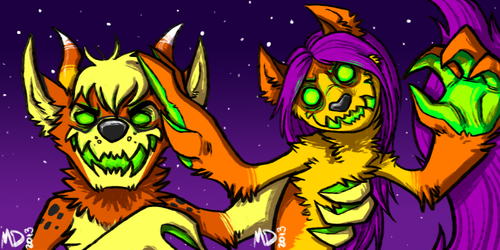 Costello and Tawny Halloween Monster Icons!