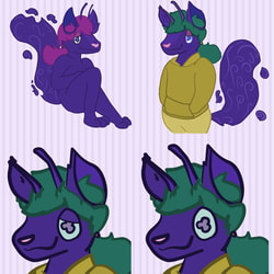 Alien Ponytail Purple (non)People Eater (commission)