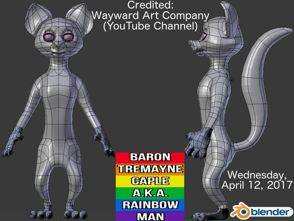  Blender  3D  Modeling Character Project  Weasyl