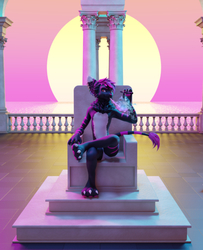 Bow to your King! (3D Vaporwave)
