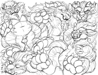 palacebeast sketchpage commission (BIG PAWS)