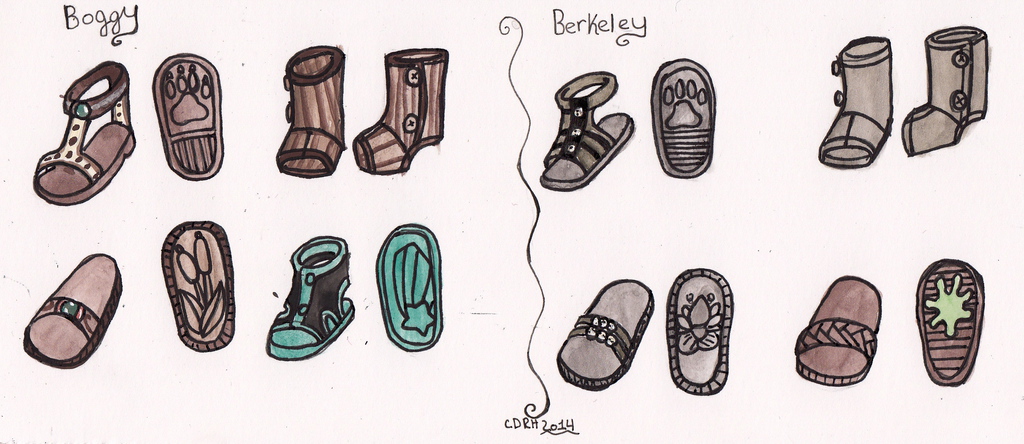 Boggy and Berkeley's Shoes Wardrobe