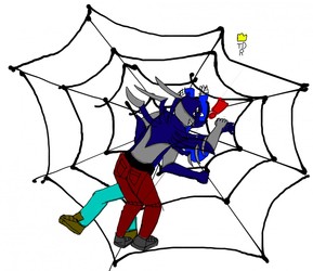 You're in my web now!