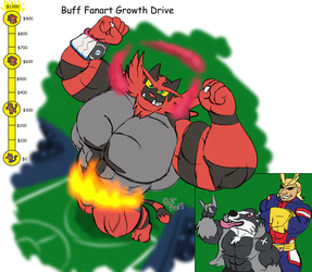 Buff Fanart Growth Drive: Incineroar 10