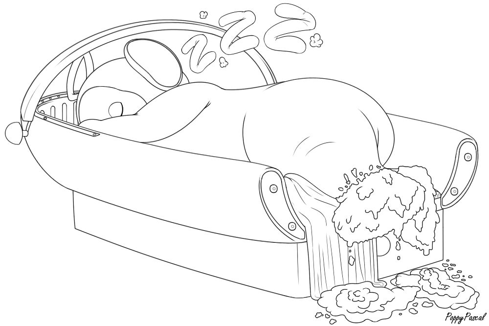 Tinky Winky sleeping - Coloring page