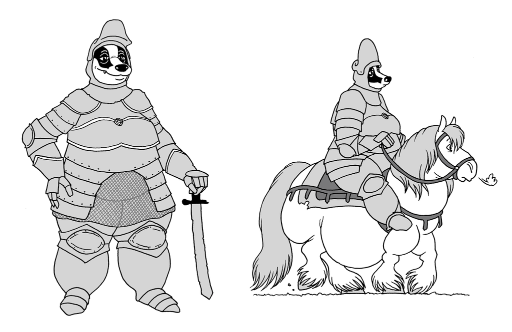 Casual knight drawings