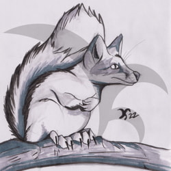 Quick Squirrel-Fox drawing