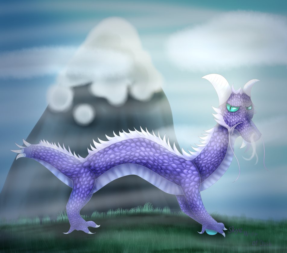 Cynical Looking Purple Eastern Dragon