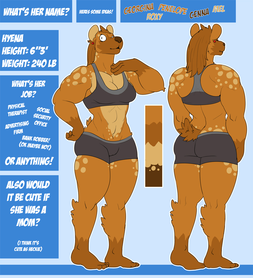Hyena Lady Buff Character Auction Furniture 285/2 days X'rd 