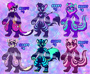 Auction Adopts: Colorful Mustelids (CLOSED)