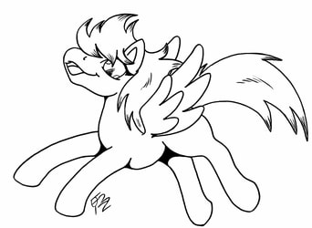 coloring page:  Pegasus (free to use)