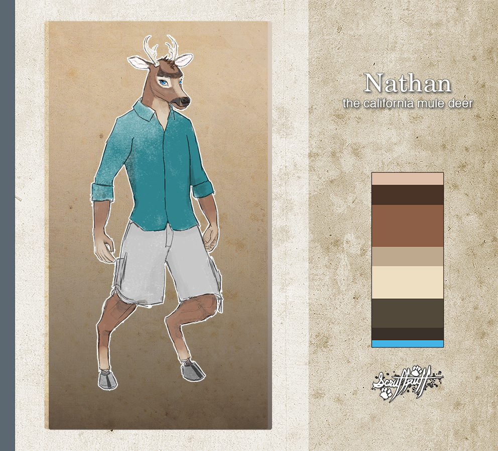 Nathan the Mule Deer by ScruffPuff