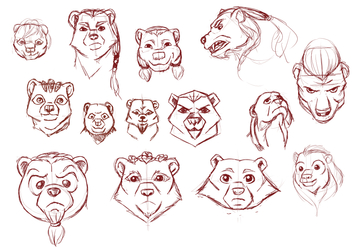 Bear Design Face Roughs 1 