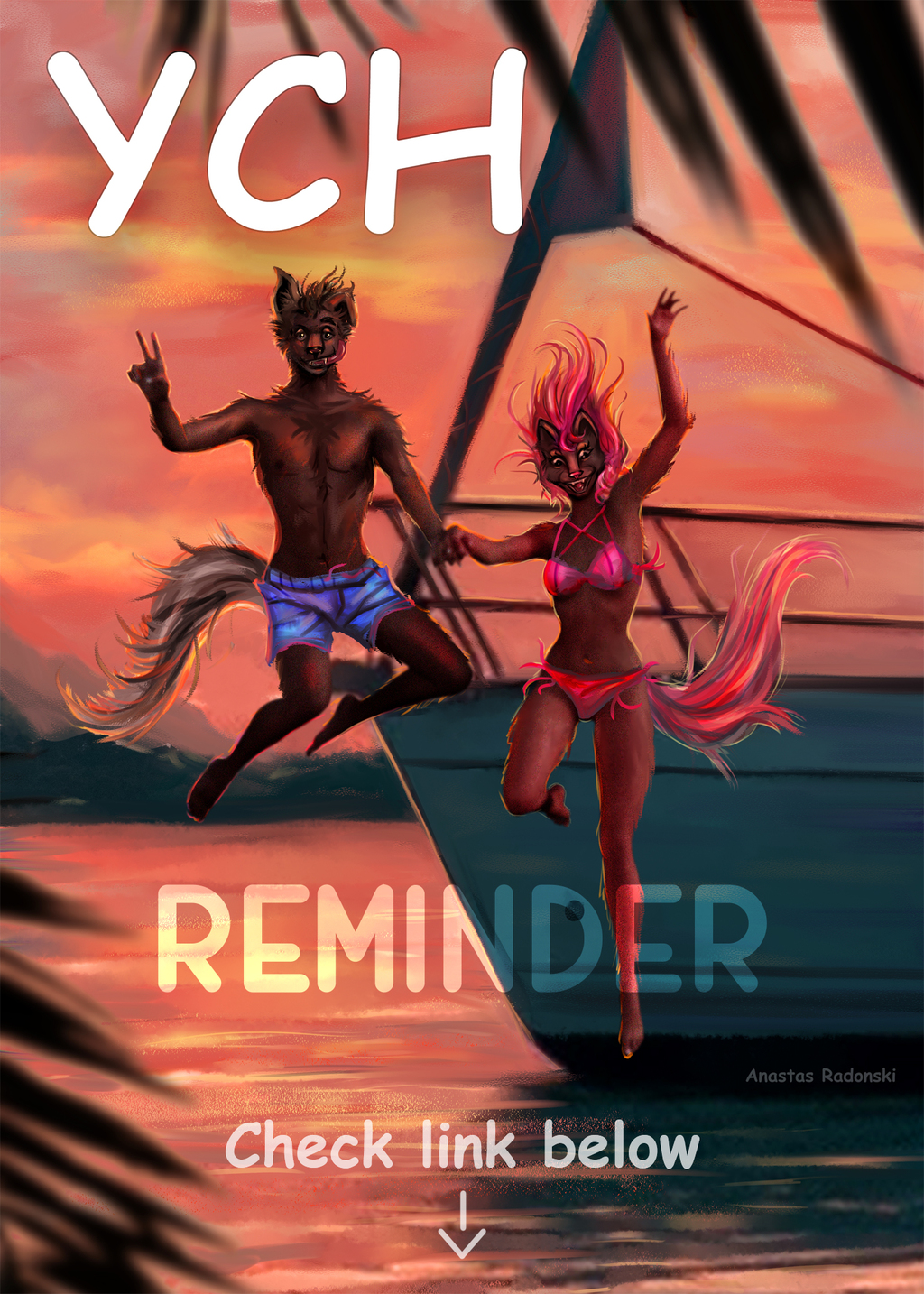 Reminder YCH | Summer Jumping off boat into ocean