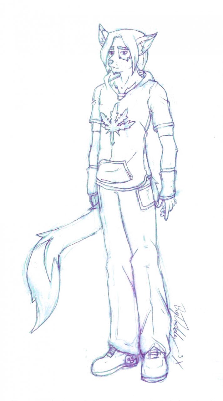 Fursona:  Ryu Fox - Sketch