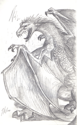 Dragon Pencil Illustration
