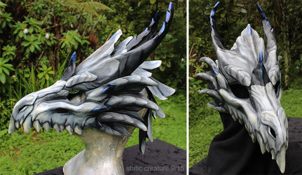Leather dragon skull mask - for sale