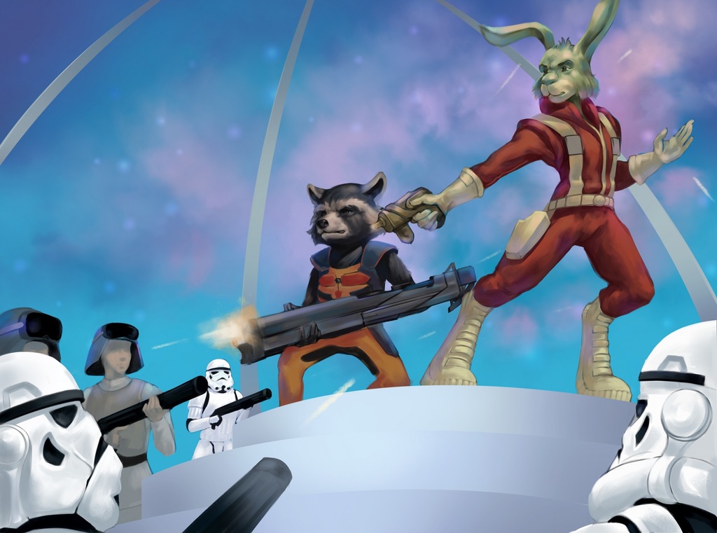Jaxxon and Rocket Raccoon, the rebel scum [C]