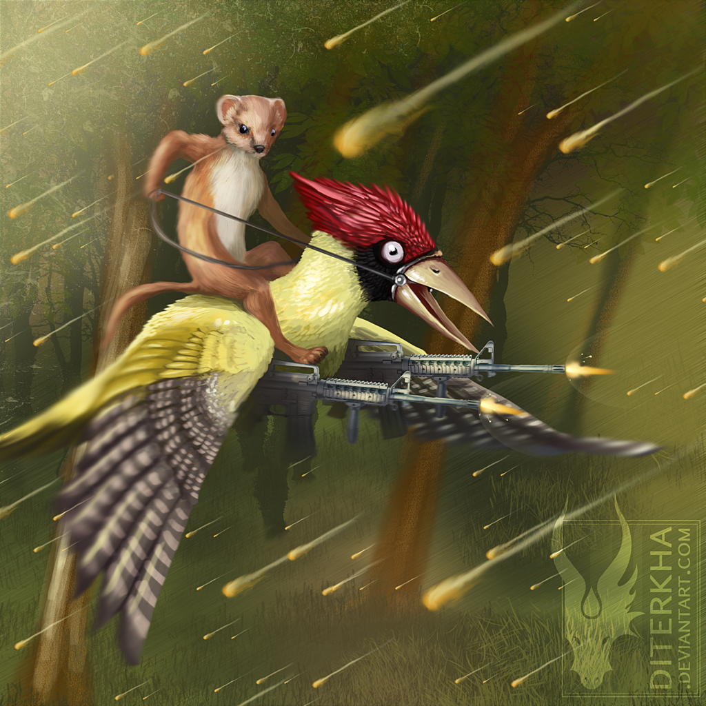 Weasel&Woodpecker