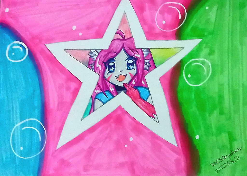 Most recent image: Traditional Doodle - Star eyecatch Emika!