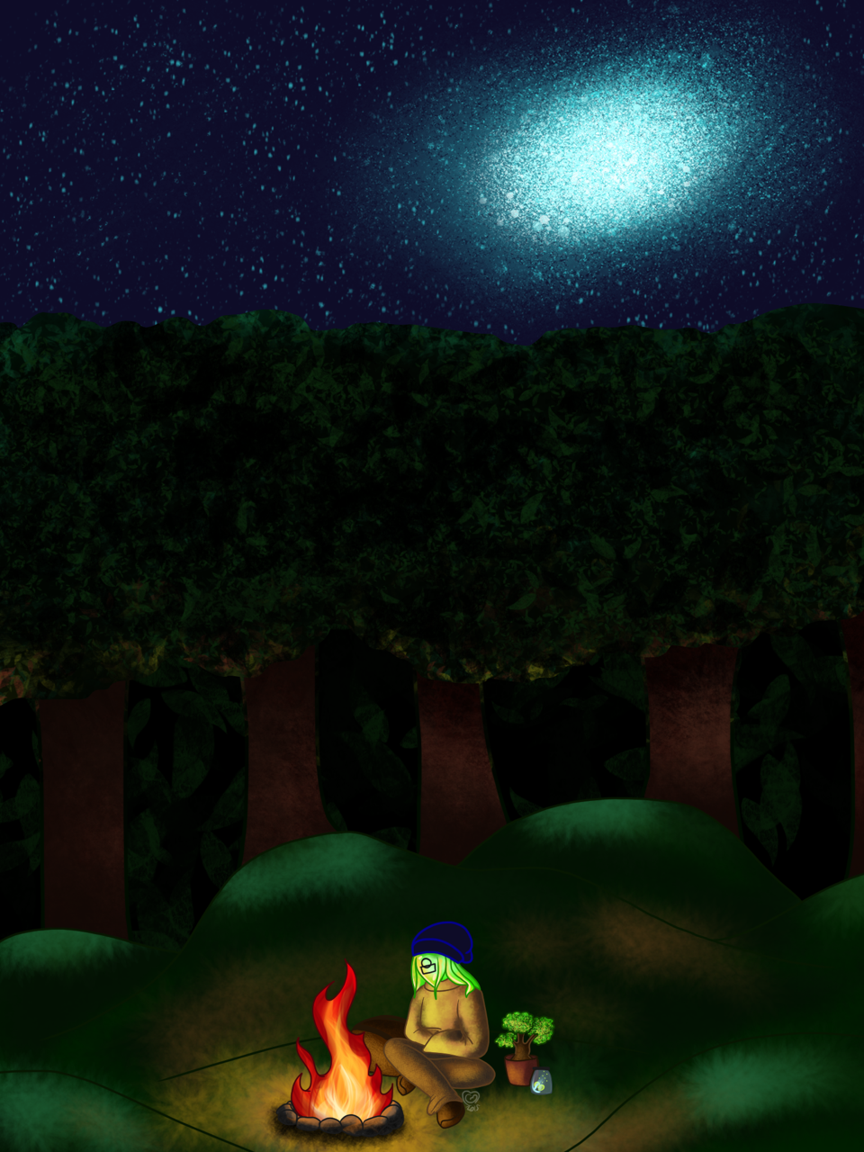 S: Camping under the stars
