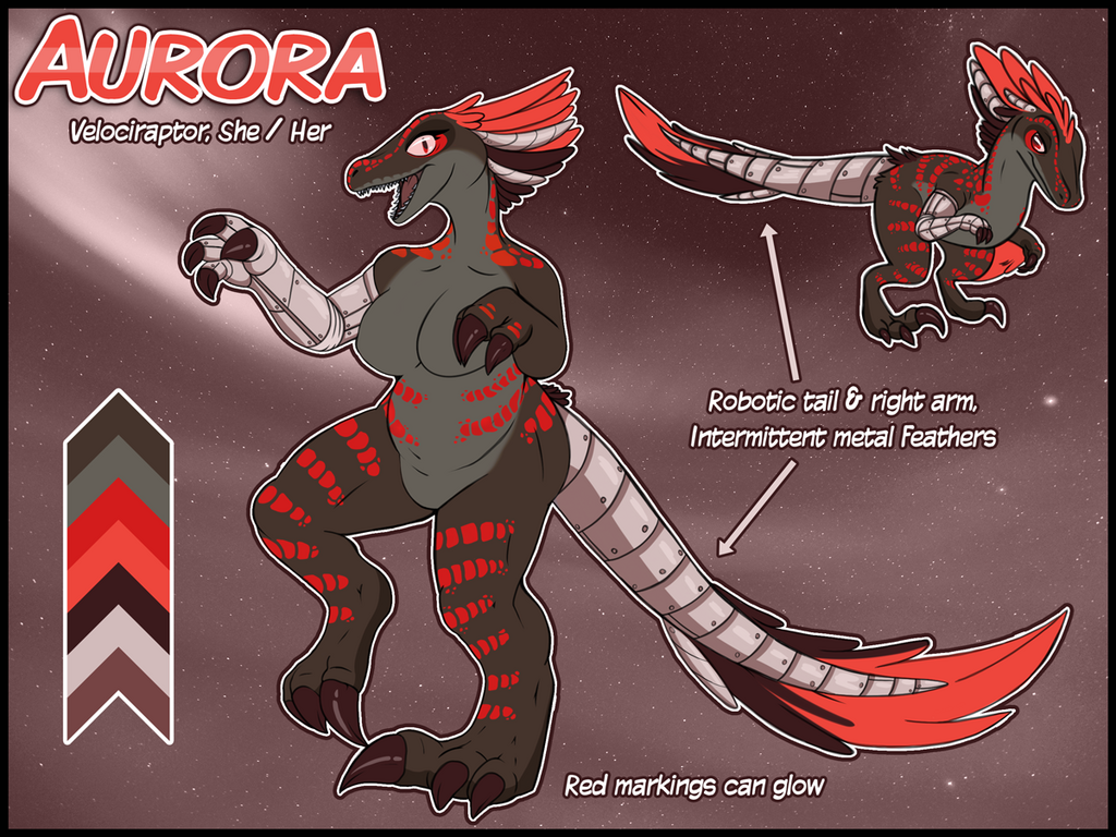 Ref Sheet - Aurora Raptor