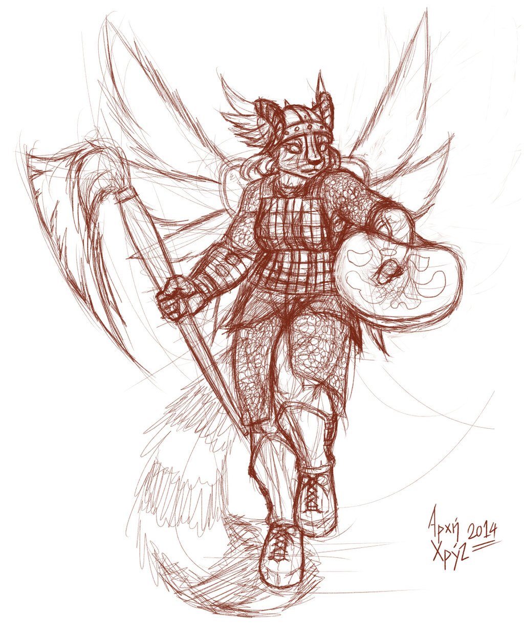 [Sketch] Project Valkyrie Mascot - Initial Concept