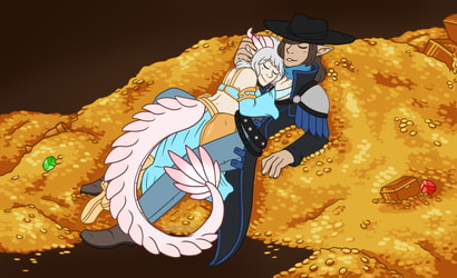A Dragon Sleeping On Her Treasure