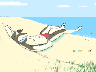 Relaxing at the beach