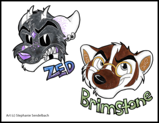 Zed and Brimstone Badges