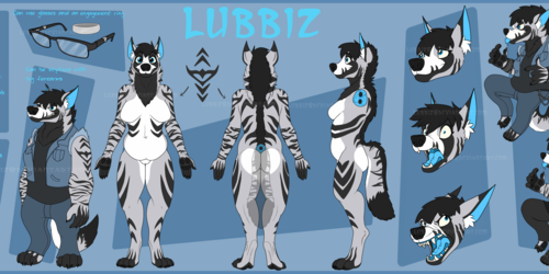 Lubbiz (hyena) reference sheet SFW