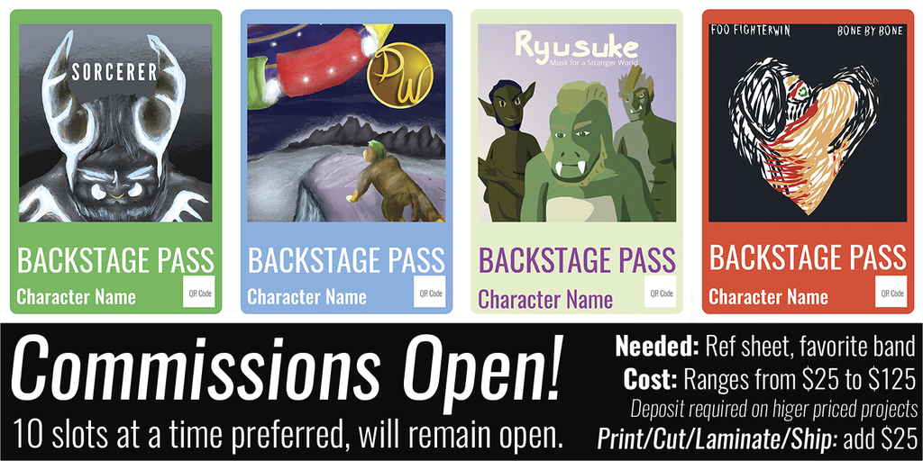 Backstage Passes Commission Information