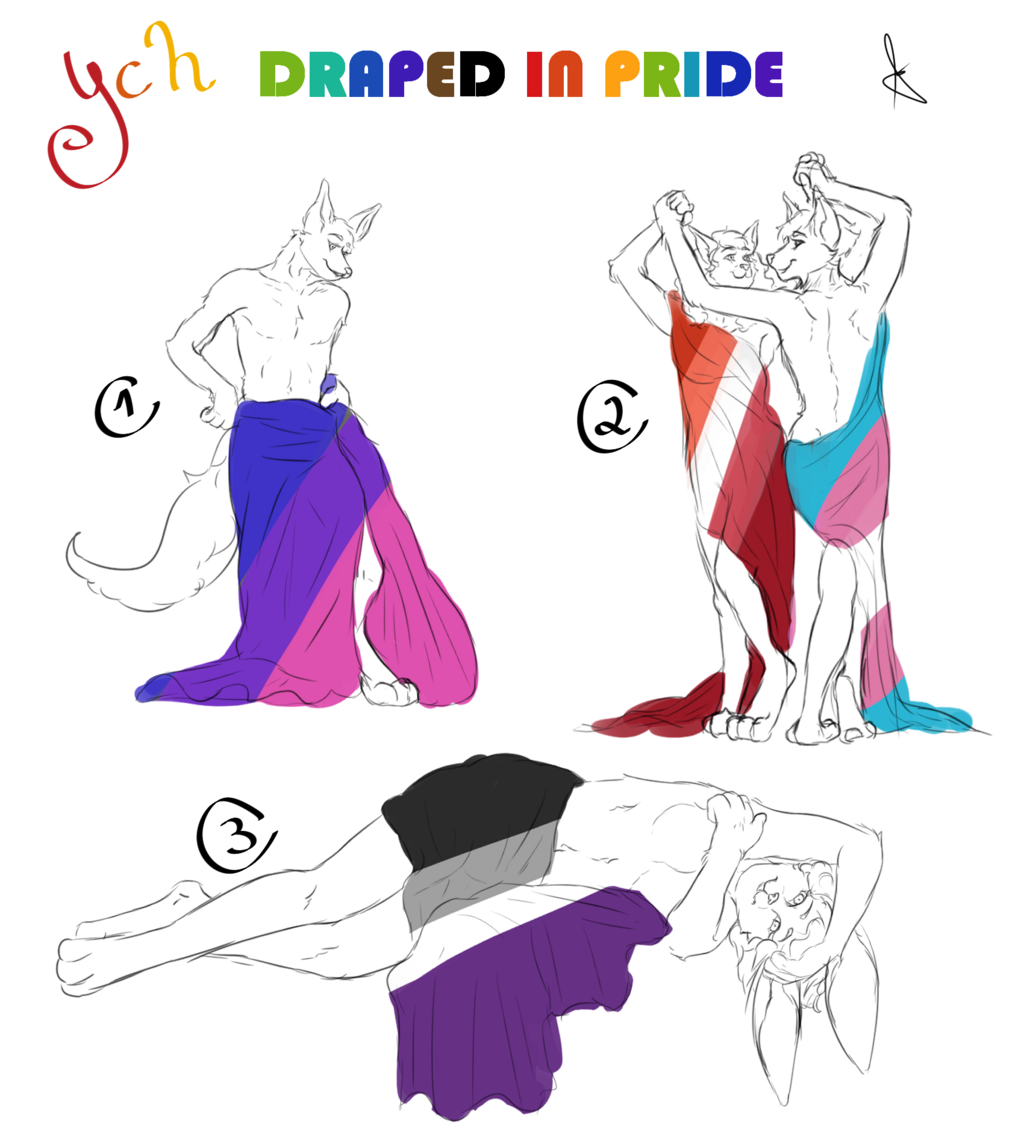 OPEN FIXED PRICE YCH - Draped in Pride