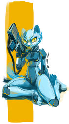 Kitty in infiltrator suit