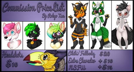 New commission prices