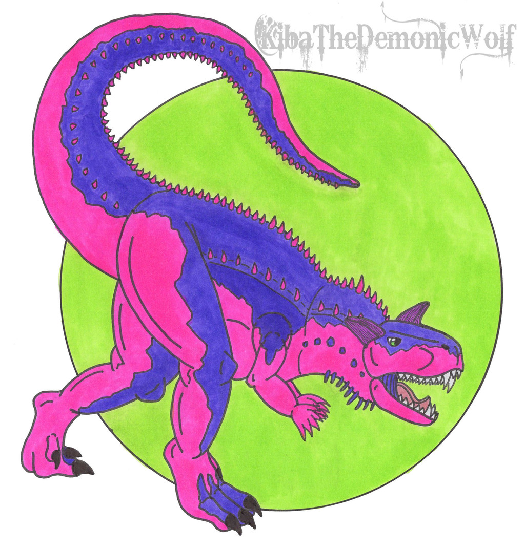 Neon Dinosaur 3 - Carnotaurus