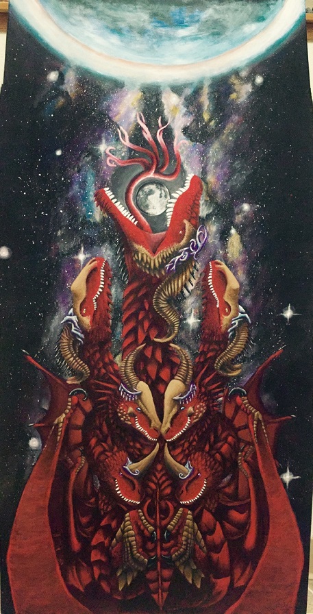 Red Dragon of Revelation Original Painting -Auction-