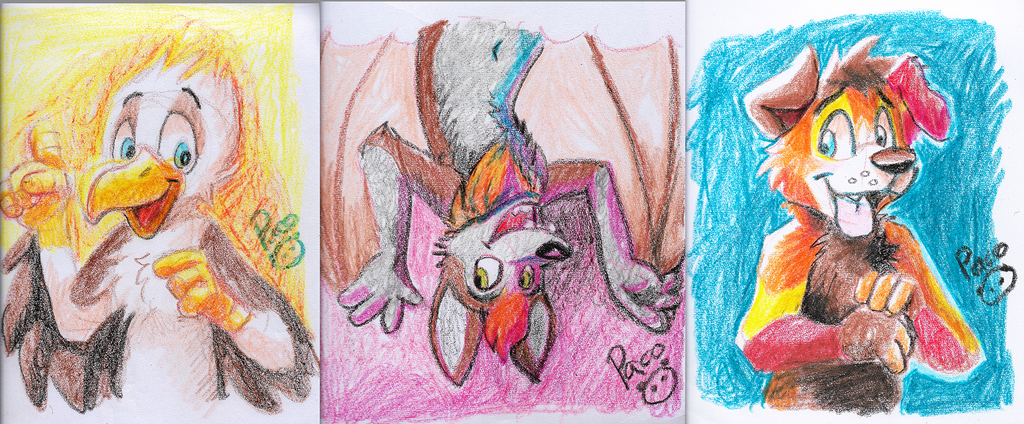 Drawing with Crayons in Fursuit